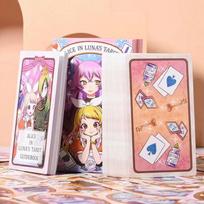 12*7cm Alice In Luna's Tarot 78 Pcs Cartoon Illustrations Packed In Rigid Box with Guidebook for Beginners white
