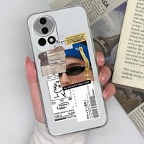 Dėklas Huawei Nova Y72 Pura 70 Nova 12i 12 Pro 5G SE telefonui Madingas Mergaitės Berniuko Skaidrus Silikoninis Minkštas TPU Smūgiams Atsparus Bamperis Capa Honor X8b Huawei Nova 12 5G