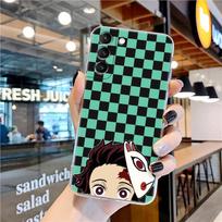 Kamado Nezuko Kimetsu No Yaiba Demon Slayer Clear Case for Samsung Galaxy S22 S21 S20 FE S 22 Ultra S10 E S9 Plus 5G Cover Coque Samsung S9 blue