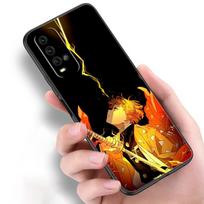 Anime Demon Slayer Zenitsu Silicone Phone Case For Xiaomi Redmi Note 11 10 9 8 Pro 11T 10T 10S 9S 8T 9 9A 9C 9T Black Soft Cover Redmi Note 11 Pro gray