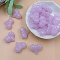 Aukštos kokybės papuošalų aksesuarai Karoliukų gamyba Makaronų spalvos Fart 20 vnt./rinkinys 22mm*17mm*9mm „Pasidaryk pats“ Persiko širdelės karoliukai Rankų darbo medžiagos šviesiai violetinė spalva