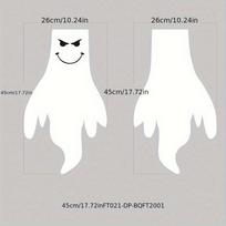 1pc Halloween Wind Tunnel Ghost Face Flag Windsock Expression Wind Tunnel Flag Outdoor Courtyard Decoration Ghost Flag Play cool white