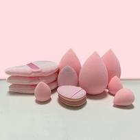 12 vnt Makiažo kempinė Blender Beauty Egg Soft Cosmetic Puff Foundation Kempinėlės Pudra Moterų makiažo Priedai Grožio įrankiai rožinė
