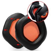 1Pair Replacement Potein Leather Memory Foam Cushion Ear Pads Earprads Headphone orange