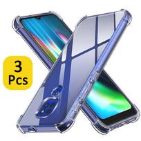 3 vnt. Skaidrus dėklas Motorola Moto E7 Plus E7i Power E6s 2020 E6i Storas Smūgiams atsparus Minkštas Silikoninis Telefono Dėklas Moto E7 Power Moto G10 Power gray