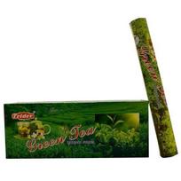 Tridev Agarbatti žaliosios arbatos smilkalų lazdelės | Hexa serija | Kvapas | Atsidavimas | 6 Pkt * 20 Gm Pooja / garbinimui