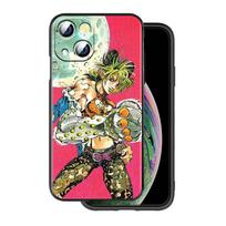 JOJO Jolyne Cujoh dangtelis skirtas Apple iPhone 14 13 12 11 SE XS XR X 7 8 6 mini Plus Pro MAX 2020 juodas telefono dėklas iPhone 5 5S SE black