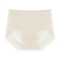 Women's Underwear Ice Silk Jacquard Triangle Panty Ultra Thin High Waist Large Size Panties XL chaki