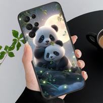 Panda Phone Case For Samsung A52S A21S A33 A23 A13 A14 A32 A52 A53 A54 A51 A71 M51 A32 5G gray