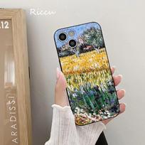 FOR IPhone 14 Van Gogh Irises1889 Toug Soft Case for Iphone 14 11 12Pro 8 7 Plus X 13Pro MAX SE2020 XR XS Covers iphone 13mini gray