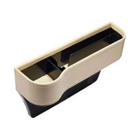 Car Seat Gap Storage Organizer with Cup Holder Large Capacity Simple Installation Auto Seat smėlis