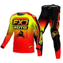 Motocross Jersey & Pant Kits lenktynių kostiumas Racer Gear Set Off-road MX Enduro MOTO Vyriški rinkiniai Moterų kalnų kalnų motociklų kombinacija L-34 yellow