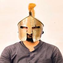 Battle Damage 300 Spartan Helmet Medieval Steel Helmet With Inner Liner Best Gift For Him beige