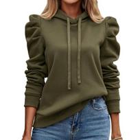 Fall Spring Women Hoodie Loose Solid Color Patch Pocket Long Sleeves Piled Sleeves Thick Warm Pullover XL šviesiai mėlyna spalva