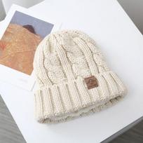 Naujos unisex žieminės kepurės Pridėkite kailiniu pamušalu vyrų ir moterų šiltos kepuraitės su kepuraitėmis, kasdieninės klevo lapų etiketės dekoro žieminės megztos kepurės 55cm-60cm gray