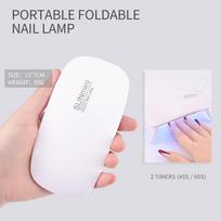 Mini UV LED nagų lempa, įkraunama UV lempa nagų nešiojamam nagų krištolo klijų gelio ledo lempai blykste kietėjanti gelio nagų džiovintuvui white