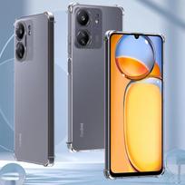 Airbag Shockproof TPU Case for Xiaomi Redmi 13C 12C 12 5G 11A 10 10C 10A 9C 9A 9 Transparent Protective Ultra Thin Clear Full Protection Cover Redmi 12C orange
