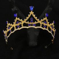 Nuotakos papuošalai vestuvių plaukų aksesuarai gimtadienio karūna lydinio kalnų krištolo princesės karūna barokinė tiara beige