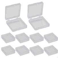 10 Pieces Press on Nail Storage Box Container Artificial Display Case transparent white