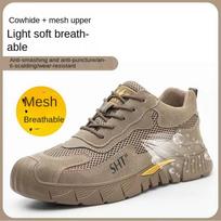 Labor Insurance Men's Shoes Summer Breathable Mesh Sports Casual Shoes Thin Construction Site Anti-smashing and Anti-piercing 36