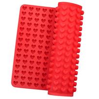 1vnt 255 ertmės mini širdies formos silikono formavimo ledo kubelių dėklo pyrago įrankis red