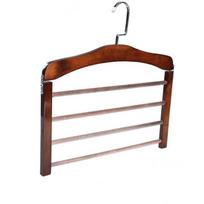 Medinis 4 pakopų rankšluosčių ir kelnių laikiklis neslystantis drabužių kabykla spintai namams kelnės Wood color beige