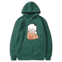 „Bubu And Dudu“ gėrimas „Bubble Tea Print“ moteriškas megztinis „Kawaii“ moteriškas megztinis „Harajuku“ laisvi ilgomis rankovėmis drabužiai S