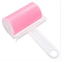 Creative Washable Lint Sticky Picker Reusable Sticking device Pet Hair Remover Roller Cleaner Clothes Fluff Clothes dust remover raudona
