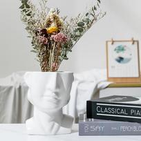 Creative Statue Flower Pot Ceramic Succulent Pot Planter Desktop Art Ornaments Plant Pot Home Decor Garden Decoration balta