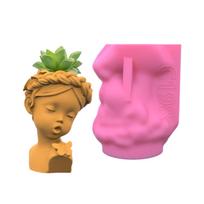 Succulents Flower Pot Resin Silicone Mold Suitable for Diy Garden Concrete Flower Pot Candle Holder Crafts Home Decor