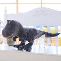 1 vnt. 40 cm Nauji dinozaurų pliušiniai žaislai Pomėgiai Animaciniai filmukai Tiranozauru įdaryti žaislinės lėlės Vaikams Berniukai Kūdikio gimtadienio Kalėdų dovana 40cm pilka spalva