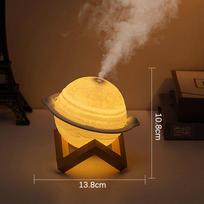 Moon Air Diffuser 880ML Aroma Spreader Ultrasonic Portable Air Humidifier USB Air Shooter Full Moon Light Night Home Decor USB Plug yellow