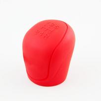 Automobilio silikono pavarų perjungimo galvutės dangtelis rankinio stabdžio rankena Automobilio rankinio stabdžio dangteliai pavarų perjungimo antkakliai Silicone Shift Cover raudona