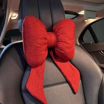 Lininė juostelė, lankas, kaklo pagalvė, juostelė lankas Lininis lankas, automobilio galvos atrama kaklo atramos pagalvėlė automobilinė kėdutė neck pillow raudona