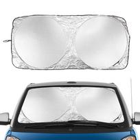 Dvigubo žiedo stogelis nuo saulės 150*70 automobilio priekinio stiklo markizės padengtos saulės UV apsauga priekinio lango markizės auto priedai tz230811322-9 white