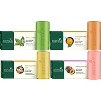 Biotique ALMOND OIL BODY SOAP 150GM, HIMALYAN REFRESHING BODY SOAP 150GM, ORANGE REVITALIZING BODY SOAP 150GM & PARSLEY REVITALIZING BODY SOAP 150GM