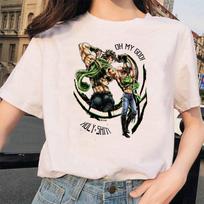 Japonijos anime JoJo's Bizarre Adventure juokingi marškinėliai vyrams moterims su spauda Atsitiktinis Jojo T M balta