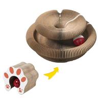 Magic Cat Toy Interactive Cats Ball Toys Kitten Game Training Stuff Fun Multiple Shapes Corrugated Paper Cat House Pet Supplies brown