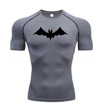 Men Running Compression T-shirt Short Sleeve Sport Tees Gym Fitness Sweatshirt Male Jogging Tracksuit Homme Athletic Shirt Tops S gray