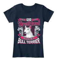 Bulterjeras I Asked God A Bestfriend Jis Premium Tee Unisex marškinėliai S gray