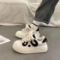 Black and White Panda White Shoes Vaikiški rudens nauji studentų mados universalūs laisvalaikio batai su platforma 35 balta