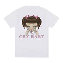 Melanie Martinez Cry Baby animacinių filmų grafiniai marškinėliai Unisex Unisex Mieli Retro Harajuku mados marškinėliai 100% medvilnė, dideli marškinėliai 4XL black