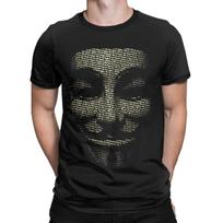 Plus Size S-5XL We Are Anonymous V For Vendetta T Shirt Unisex Cotton Novelty T-Shirts Round Neck Tees Short Sleeve Clothing Unique 2XL black