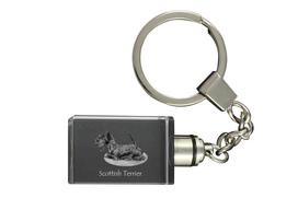 Scottish terrier, Aberdeen Terrier, Scottie, Aberdeenie - Crystal key ring with dog photo, illuminated key ring, unique gift by Art-Dog brand skaidri