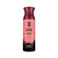 Ajmal Oud Rose Non-Alcoholic Deodorant Body Spray with Spicy Woody Fragrance Perfume Ideal Gift For Men and Women