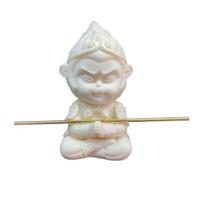 Tagua Wukong figūrėlė Didysis Išminčius, prilygstantis Dangui, statulėlė Skulptūra Animacinis Beždžionių Karalius Modelis Darbalaukio dekoracija Ornamentas C white