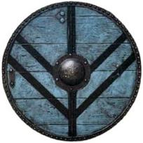 Rankų darbo Kaledinė dovana Medis ir Plienas Viduramžių Riterio Skydas Vikingų Skydo Replika Mėlyna black