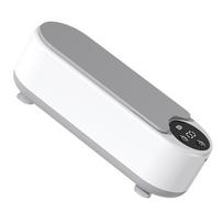 Practical Ultrasonic Jewelry Cleaner Machine Portable Cleaner Device Home Accessory for Rings Watches Diamonds gray