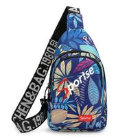 Printed Men's and Women's Breast Bags, Shoulder Messenger Bags, New Personalized Foreign Cycling Bags, Casual Bags black