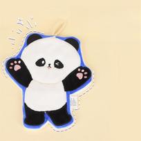 Zoo Panda Towel Cute Cartoon Absorbent Coral Velvet Kitchen Cloth Three Layer Thick Handkerchief juoda